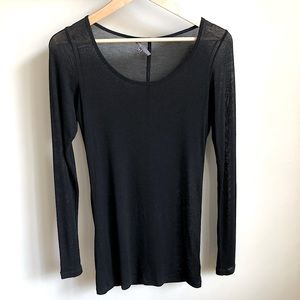 VINCE Black Long Sleeve Top Size Small